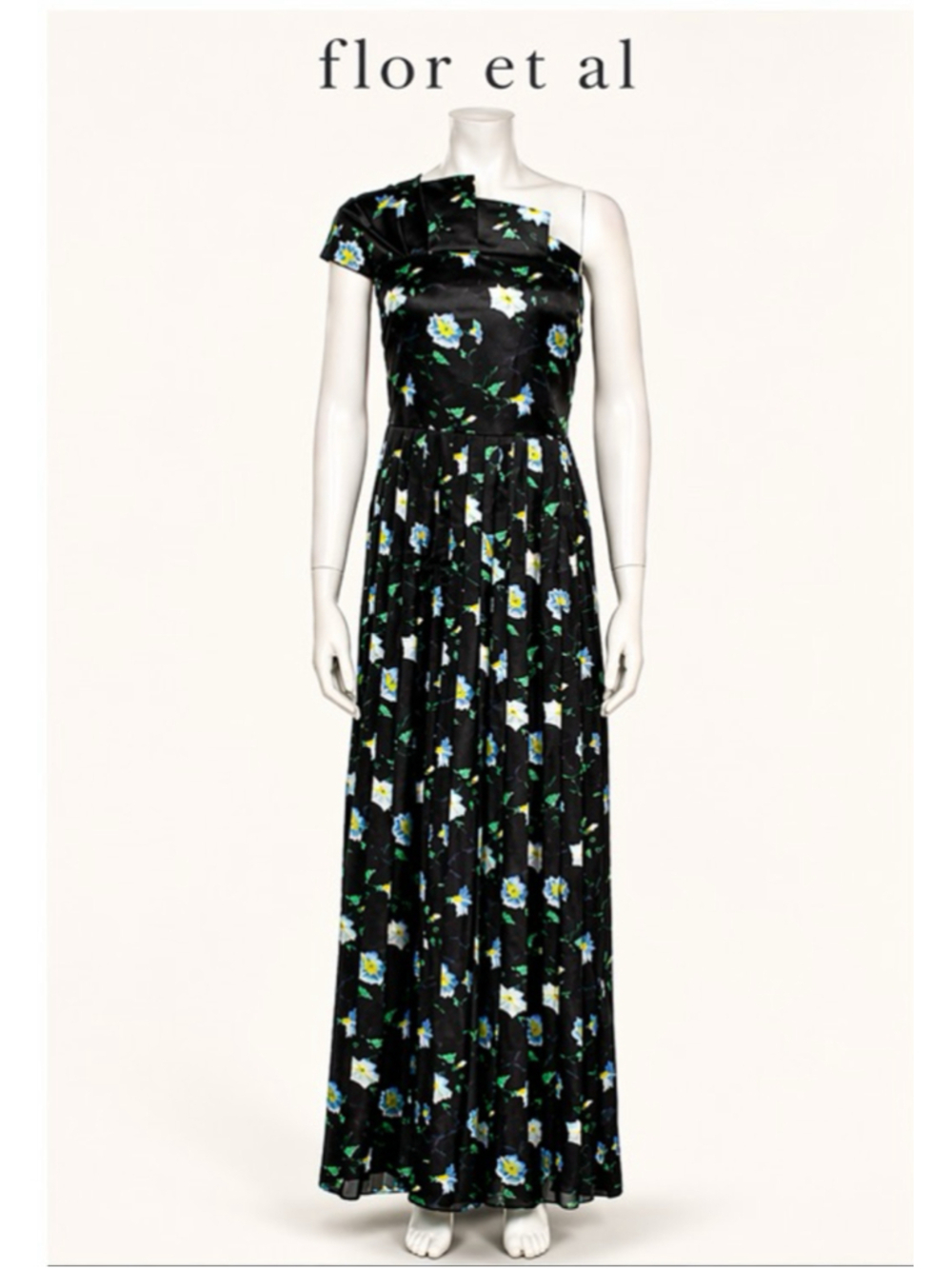 Flor et al One Shoulder Floral Jumpsuit Palazzo Pants Formal Maxi - Picture 2 of 12